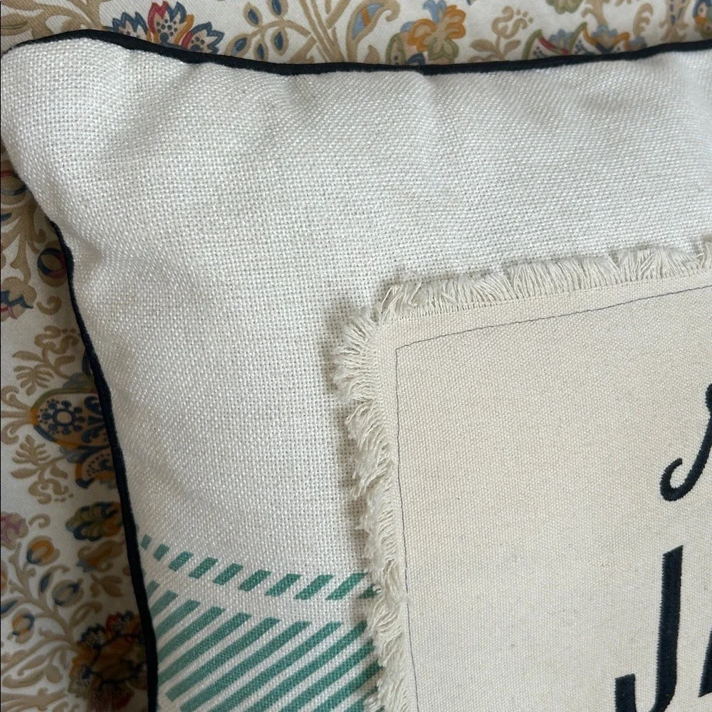 Briarwood Lane My Jar Runneth Over Decorative Throw Pillow Black White Farmhouse